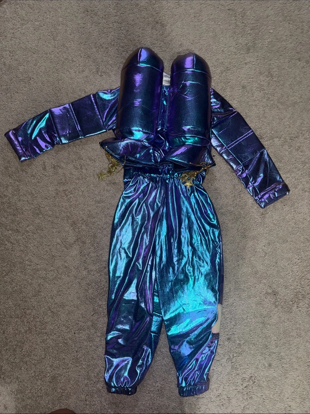Pottery Barn Kids-Iridescent Purple Space Explorer Costume with Star Details!